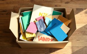 preparing painted cardboard for recycling