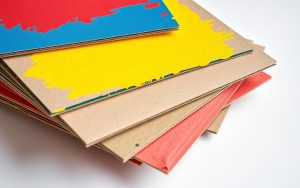 recycling painted cardboard